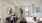 Model bedroom with makeup desk and large plant
